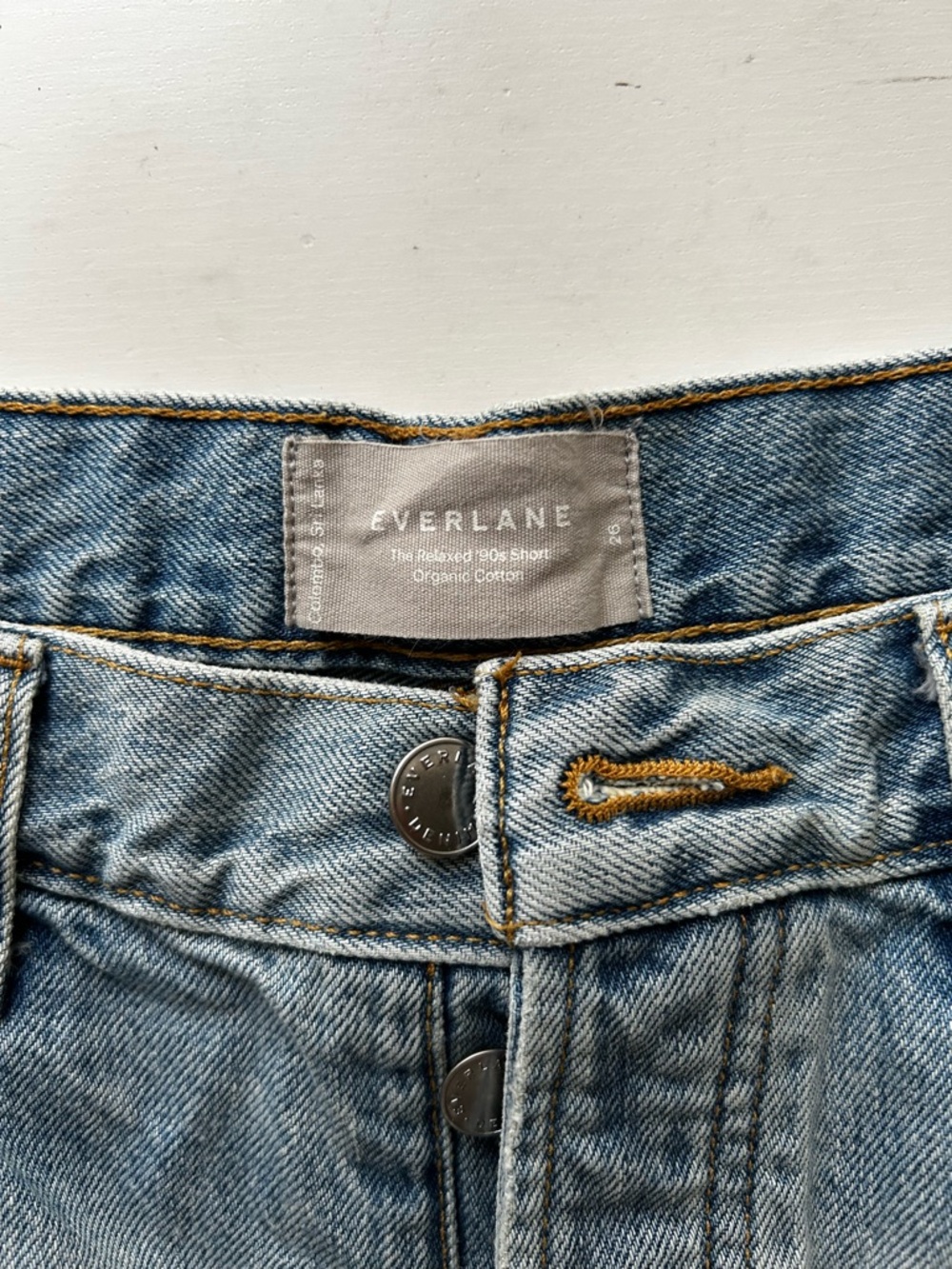 Everlane Blue High-Rise  The Relaxed 90s Shorts